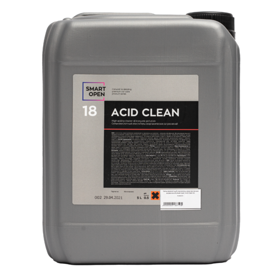 Smart Open - Acid Clean 18, Очиститель неорганических загрязнений, 5л