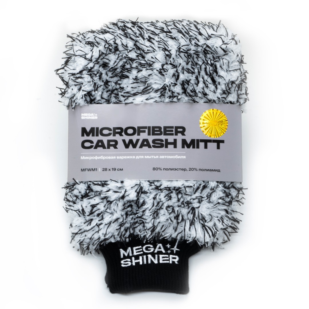 MegaShiner - MICROFIBER CAR WASH MITT, Микрофибровая варежка для мытья автомобиля
