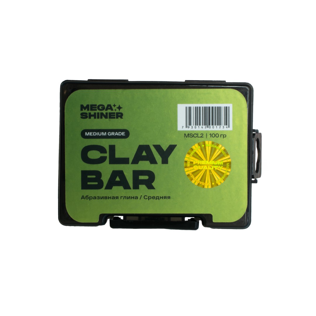 MegaShiner - CLAY BAR MEDIUM, Абразивная глина средней жёсткости