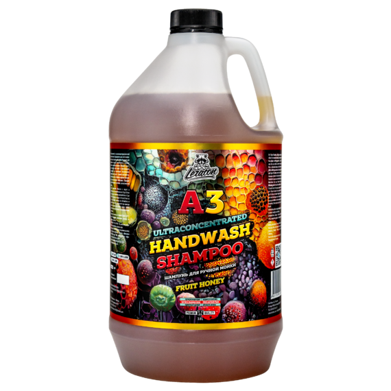 LERATON -  A3 HANDWASH SHAMPOO FRUIT HONEY, Суперконцентрированный шампунь для ручной мойки 3,8л